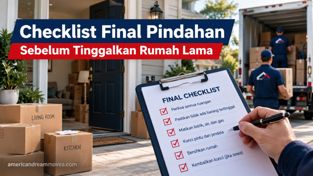 Checklist final pindahan sebelum meninggalkan rumah lama